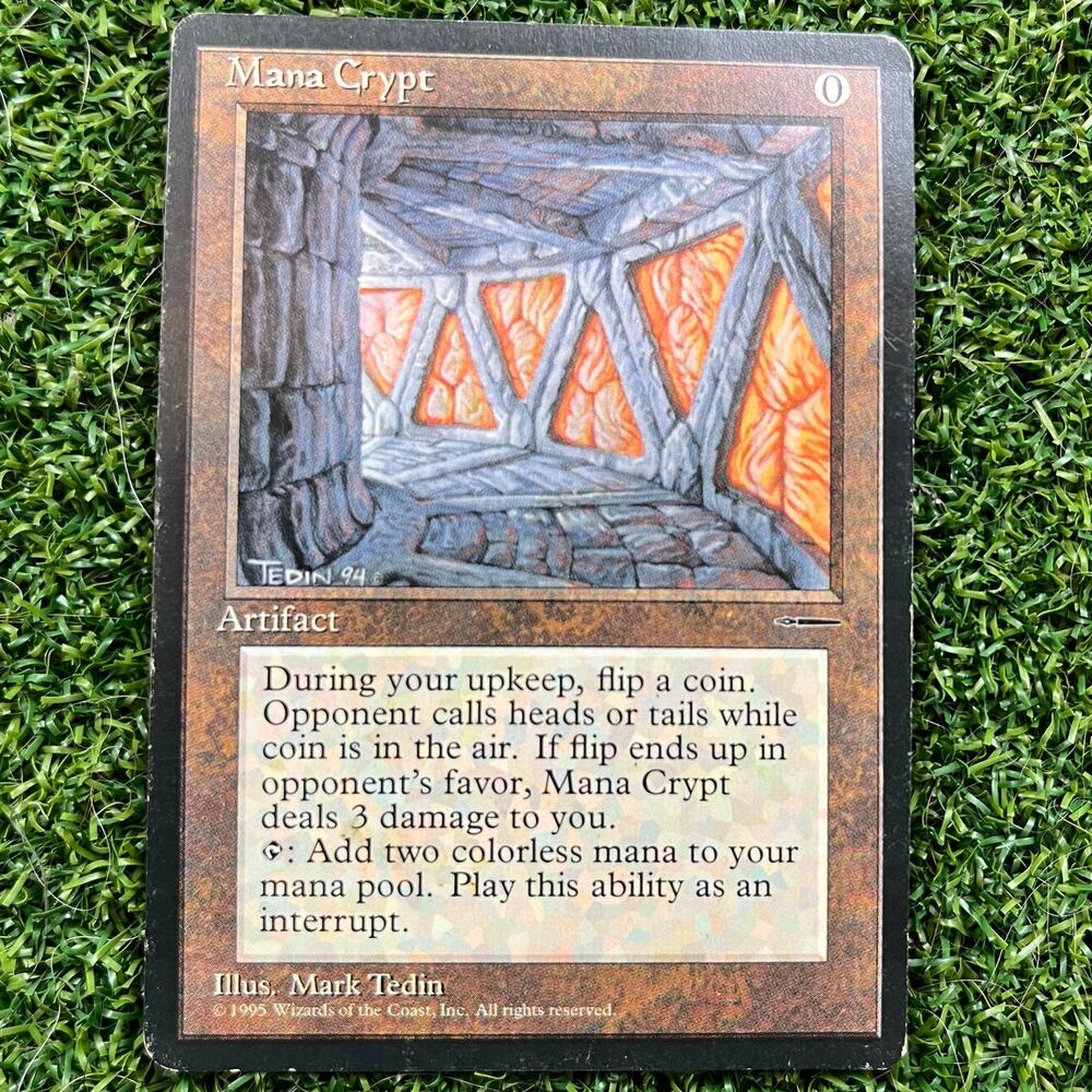 MTG Mana Crypt HarperPrism Promo 1995 Vintage Artifact MP Magic The Gathering